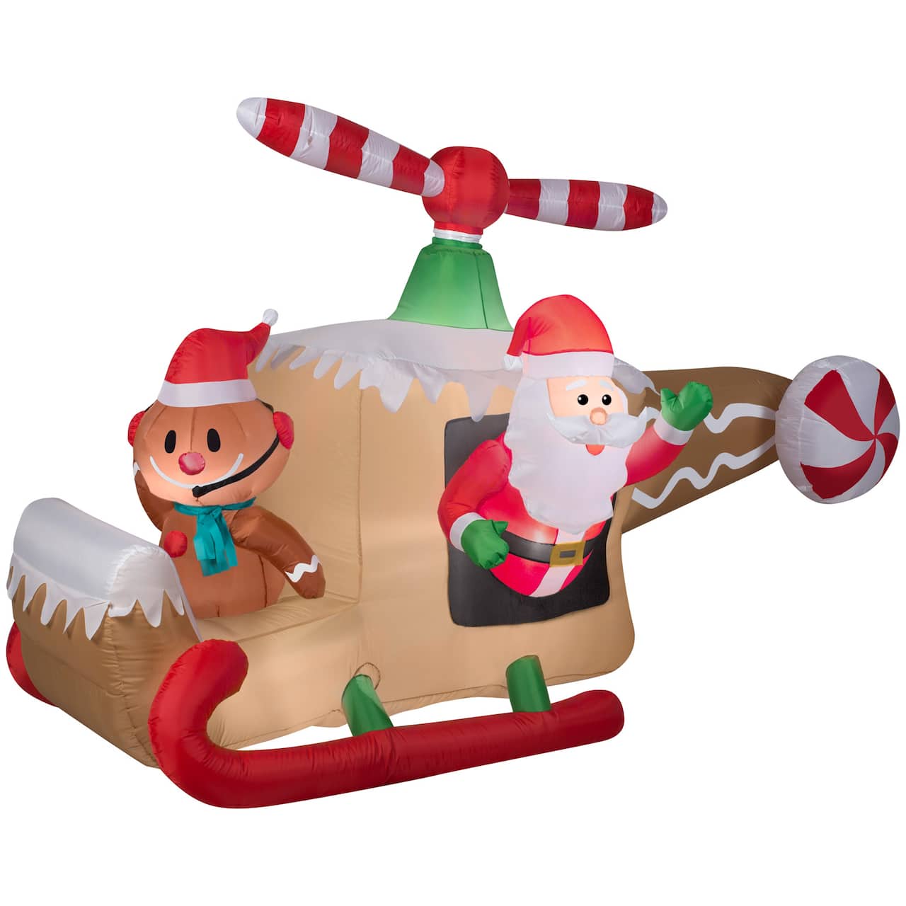 4.5ft. Airblown® Inflatable Christmas Animated Gingerbread Helicopter